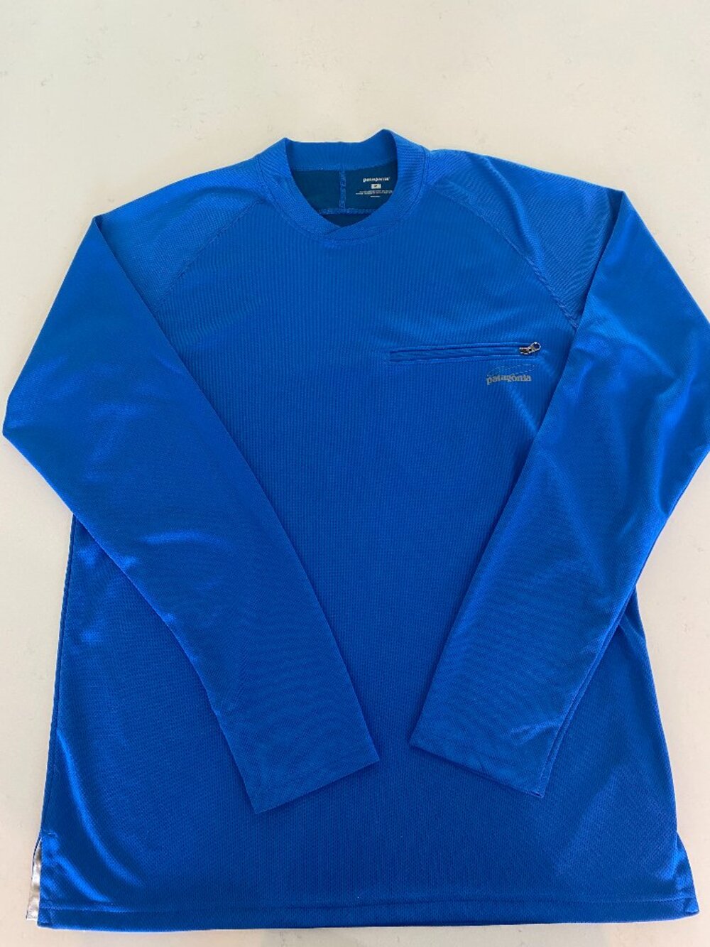 Patagonia Men's Size M Tropic Crew Sun/Fishing Shirt Long Sleeve Blue 52115